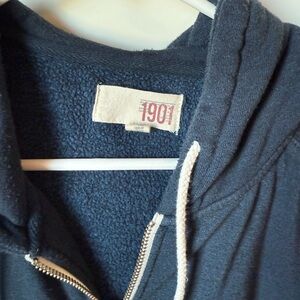 1901 Navy Blue Zip-Up Hoodie